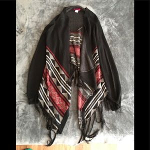 Tribal fringe cardigan